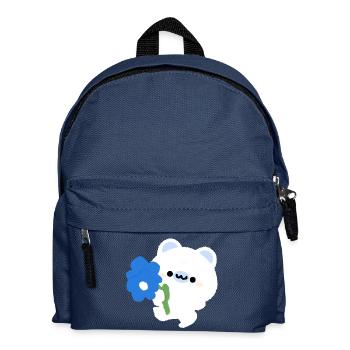 Romantischer Eisbär - Kinder Rucksack - Navy - Vorne