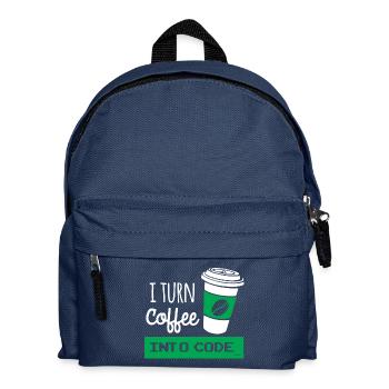 Ich drehe Kaffee in Code-Entwickler - Kinder Rucksack - Navy - Vorne