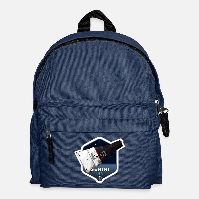 Space Race Series: GEMINI (Large print) - Kids' Backpack - navy