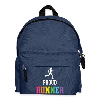 Stolze LGBT-Läuferin - Kinder Rucksack - Navy - Vorne