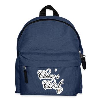 Cheese ist Christ - Kinder Rucksack - Navy - Vorne