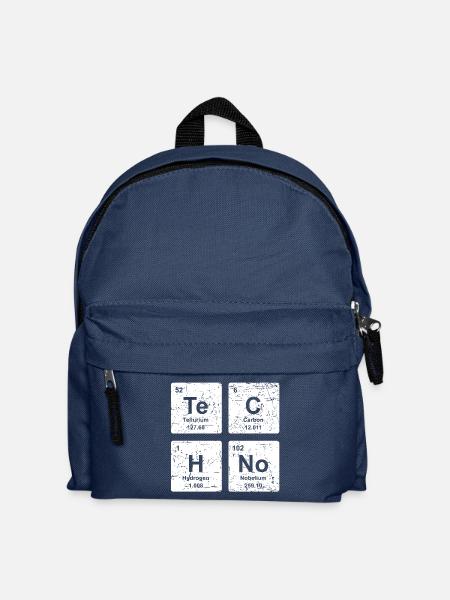 Techno - shirt chimie drôle - éléments vintage - Sac à dos Enfant - bleu marine