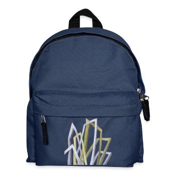 Abstrakte Formen - Kinder Rucksack - Navy - Vorne