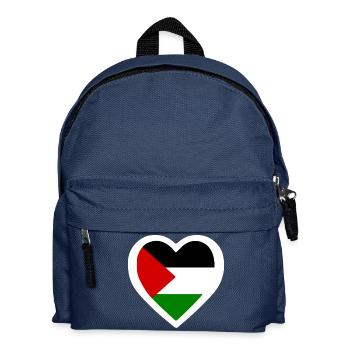 Palestina herz - Kinder Rucksack - Navy - Vorne