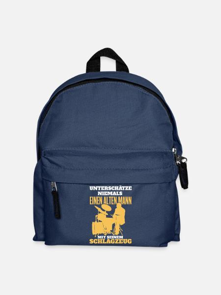 Unterschätze Niemals einen alten Schlagzeuger! - Kinder Rucksack - Navy