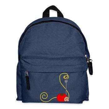 spaghetti pasta nudeln lasagne macaroni noodles24 - Kinder Rucksack - Navy - Vorne