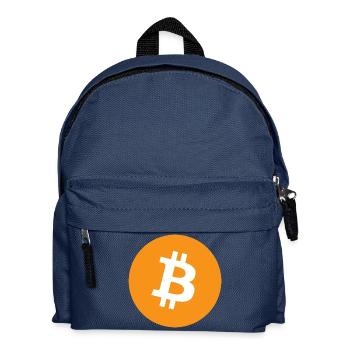 Bitcoin Logo - Kinder Rucksack - Navy - Vorne
