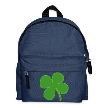 kleeblatt glueck shamrock luck four leaf clover21 - Kinder Rucksack - Navy - Vorne