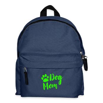Dog mom with paw in green as a gift - Kids' Backpack - navy - Front