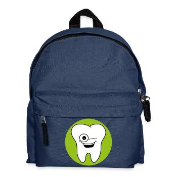 Zahnarztpraxis Logo Zahn - Kinder Rucksack - Navy - Vorne