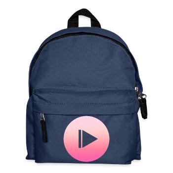 Einfaches schlichtes Pinkes pausier Design/Symbol - Kinder Rucksack - Navy - Vorne