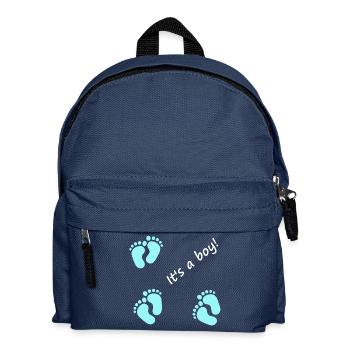 Babyfüße Schwangerschaft Es ist ein Junge! - Kinder Rucksack - Navy - Vorne