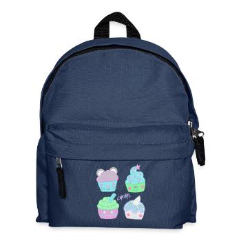 Süße Cupcakes - Kinder Rucksack - Navy - Vorne