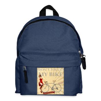 Dont touch my bike - Niemand fasst mein Fahrrad an - Kinder Rucksack - Navy - Vorne