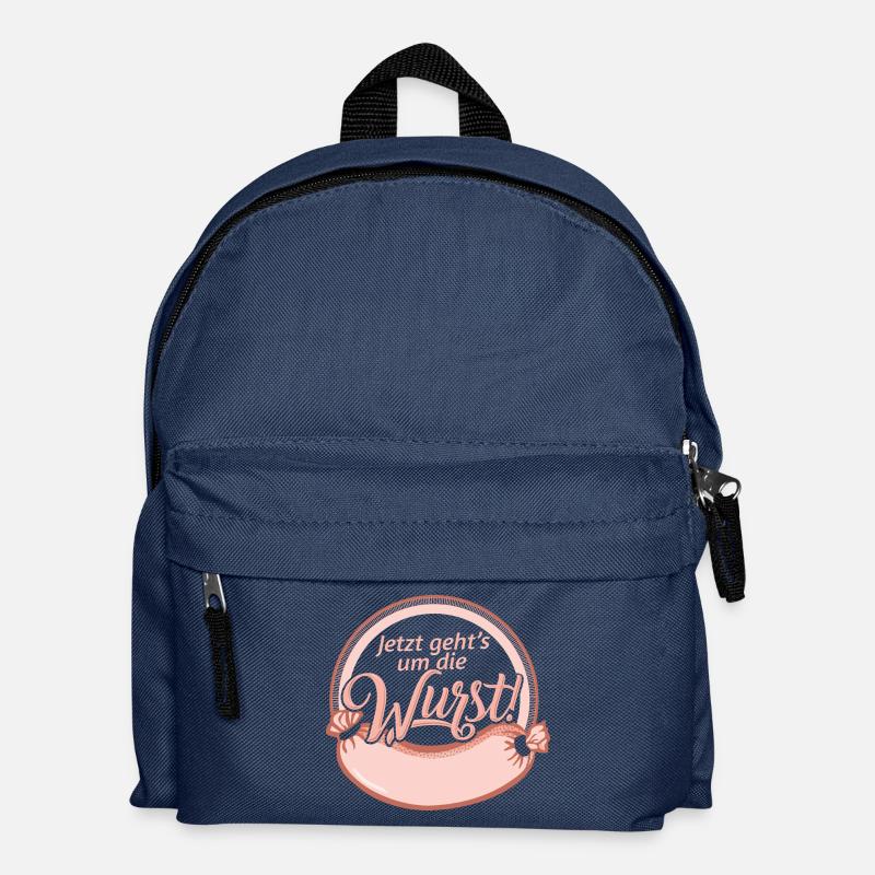 Jetzt geht´s um die Wurst Sprüche Witz Spruch - Kinder Rucksack - Navy