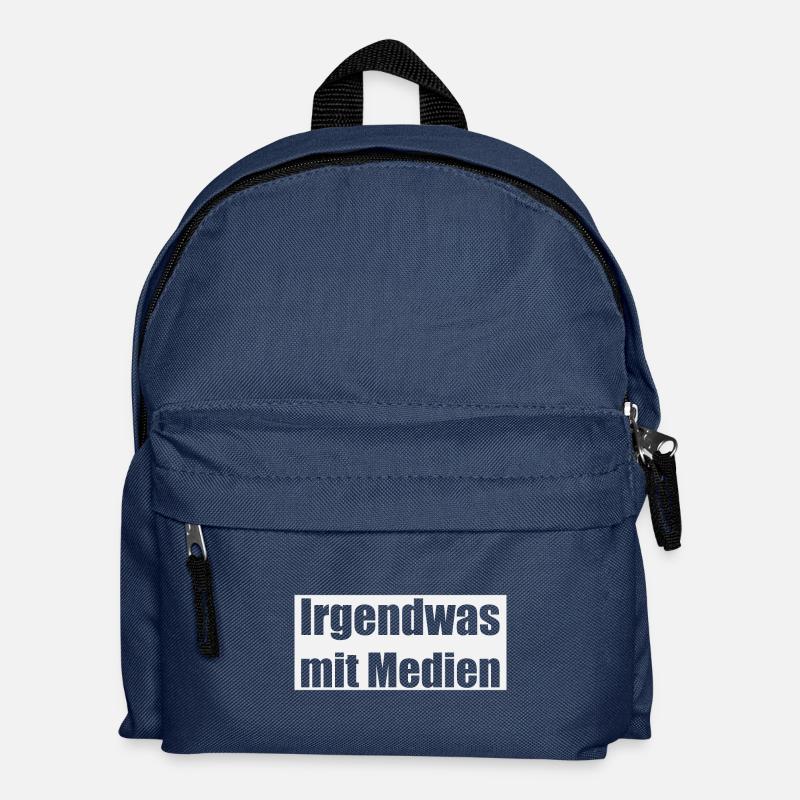 Something with media - Kids' Backpack - navy