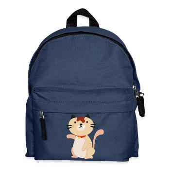 Katze katze - Kinder Rucksack - Navy - Vorne