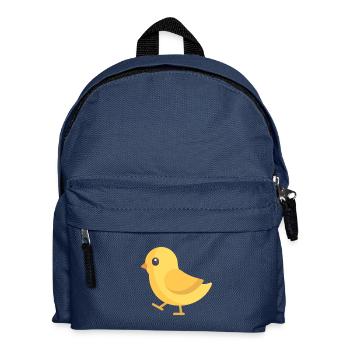 gelbes laufendes Kücken - Kinder Rucksack - Navy - Vorne