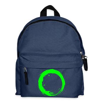 Circle Design Vector New Variant Round Green New - Kids' Backpack - navy - Front