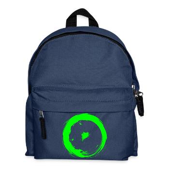 Astronomische Symbole Sonne grün - Kinder Rucksack - Navy - Vorne