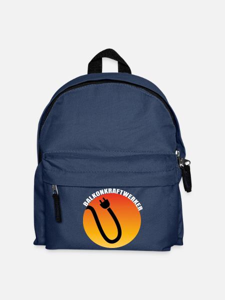 Balkonkraftwerk Plug Icon - Kinder Rucksack - Navy