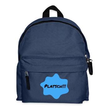 Platsch Blau Farbklecks - Kinder Rucksack - Navy - Vorne