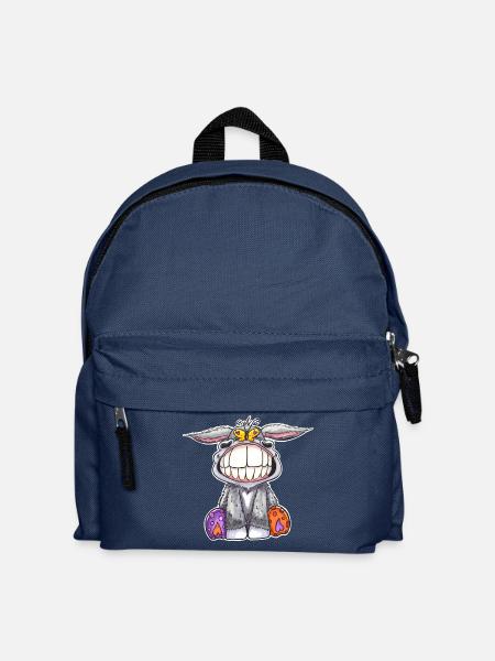 Grin donkey - a smile says more than 1000 words - Kids' Backpack - navy