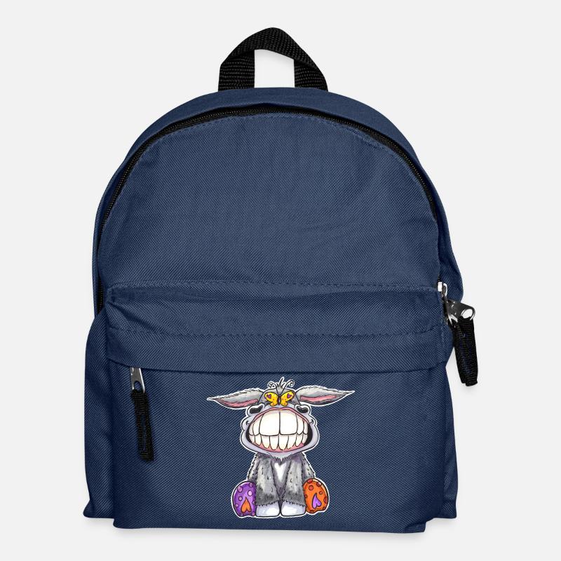 Grin donkey - a smile says more than 1000 words - Kids' Backpack - navy