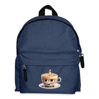 Süße Kaffeetasse - Kinder Rucksack - Navy - Vorne