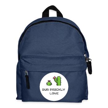 Unsere Stachelige Liebe Pixelkunst - Kinder Rucksack - Navy - Vorne