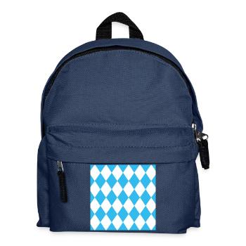 Hintergrund Blau-Weiß Bayern Deutschland - Kinder Rucksack - Navy - Vorne