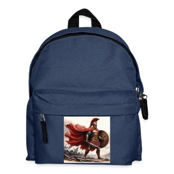 Spartan hoplite watercolor - Kids' Backpack - navy - Front