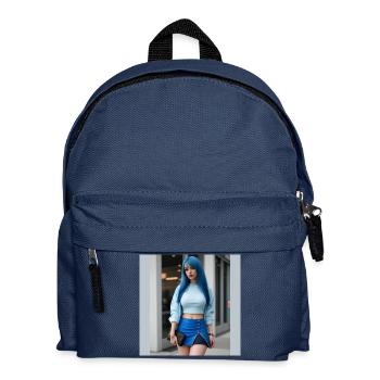 Blue with feminine style - Kids' Backpack - navy - Front