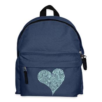 Coeur - Saint-Valentin - Cadeau - Rétro - Sac à dos Enfant - bleu marine - Devant