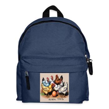 Poules « Hendl this » - Sac à dos Enfant - bleu marine - Devant