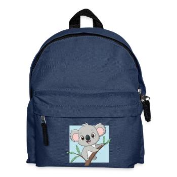 Bébé koala joyeux sur une branche (v02) - Sac à dos Enfant - bleu marine - Devant