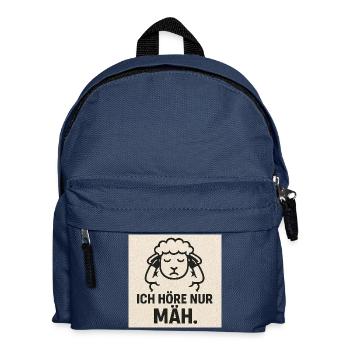 Ich Hör Nur Mäh Schaf Design - Kinder Rucksack - Navy - Vorne