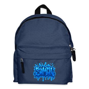 Graffiti Simon Name Geschenk Ideal druckbar auf - Kinder Rucksack - Navy - Vorne