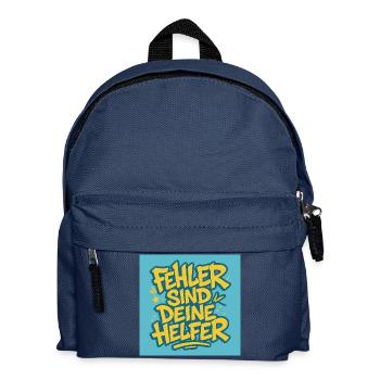 Fehler sind deine Helfer - Kinder Rucksack - Navy - Vorne