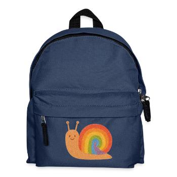 Pride Schnecke – Liebe braucht kein Tempo - Kinder Rucksack - Navy - Vorne