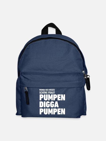 Pumpen Digga, Pumpen! for girls :-) - Kinder Rucksack - Navy