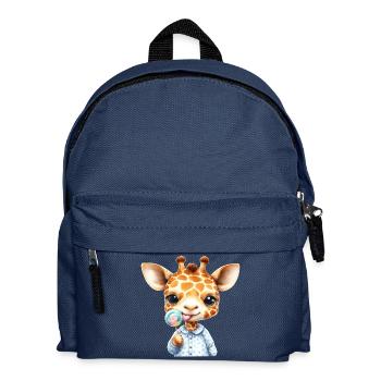 Giraffe child with lollipop - Kids' Backpack - navy - Front