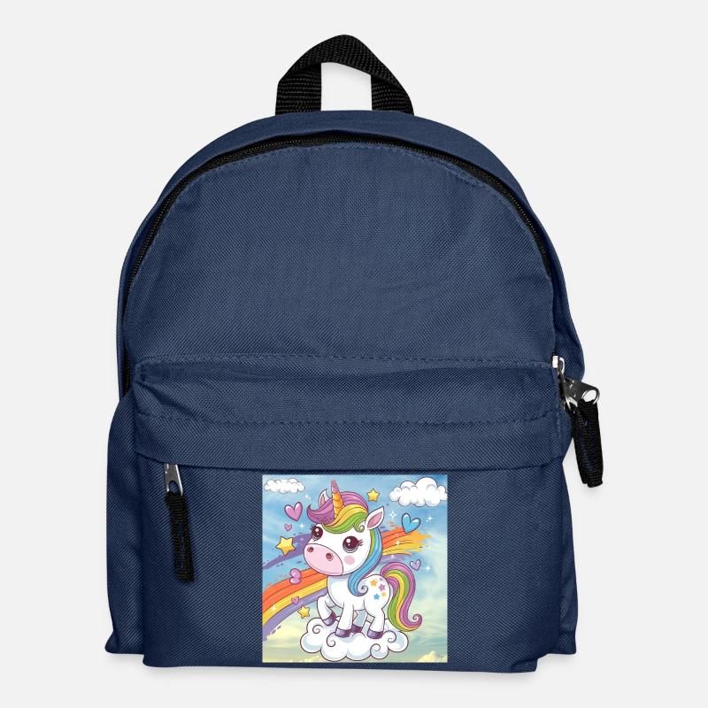 Rainbow Unicorn - Kids' Backpack - navy