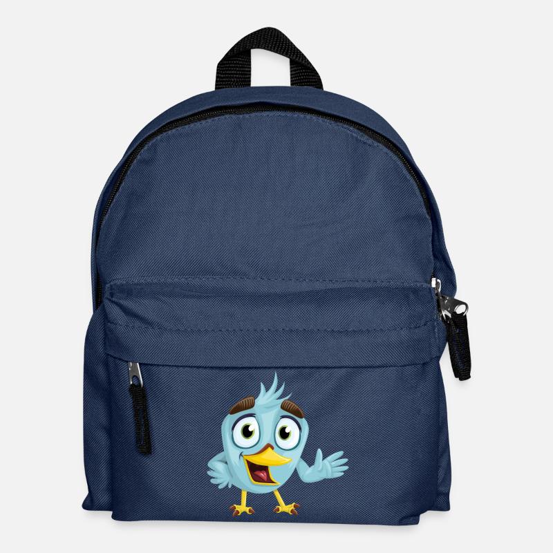 Funny blue bird, gift idea - Kids' Backpack - navy