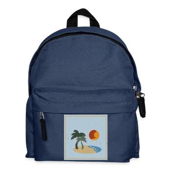 Summer Gift Holiday Sun Island Palm trees fun - Kids' Backpack - navy - Front