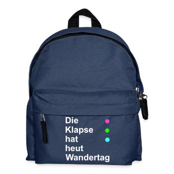 La claque a aujourd'hui jour de randonnée - Sac à dos Enfant - bleu marine - Devant