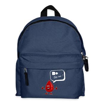 B+ Like Me Lustiger Blutspender Spruch - Kids' Backpack - navy - Front