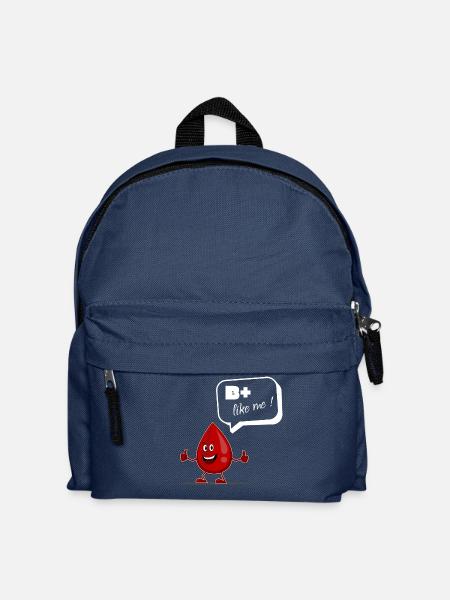 B+ Like Me Lustiger Blutspender Spruch - Kids' Backpack - navy
