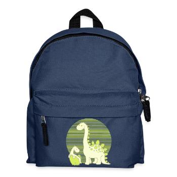 Dinosaur Mom with Hatching Egg - Kids' Backpack - navy - Front