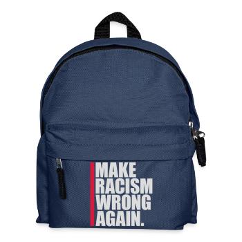 make racism wrong again - Kids' Backpack - navy - Front